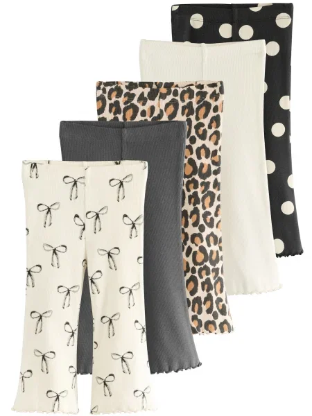 Next Leggings maro cămilă / gri bazalt / lână alb