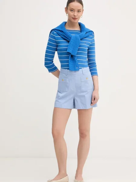 Tommy Hilfiger majica z dolgimi rokavi modra
