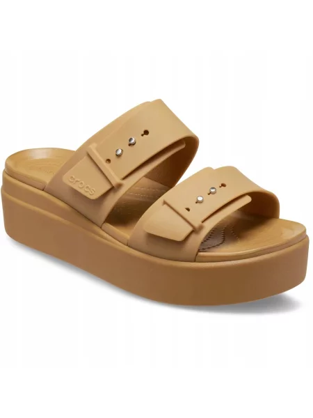 Sandały dla Kobiet Crocs Brooklyn Low Wedge Sandal. brązowe