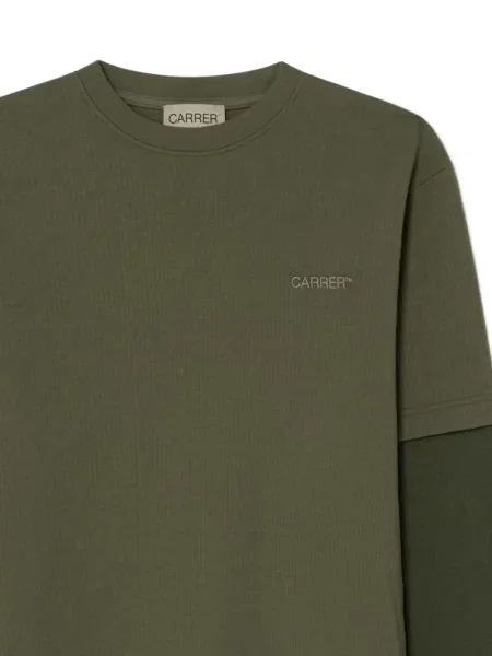 Hanorac crewneck Carrera cu decolteu rotund verde