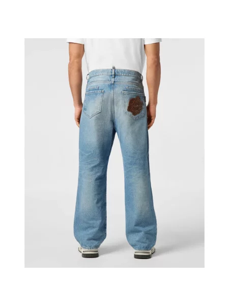 Jeansy Philipp Plein niebieskie