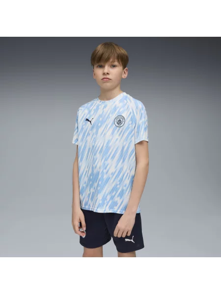 PUMA Młodzieżowa koszulka przedmeczowa Manchester City Odzież niebieski