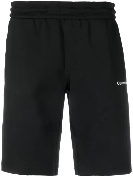 Pantaloni scurți Calvin Klein cu imagine negru