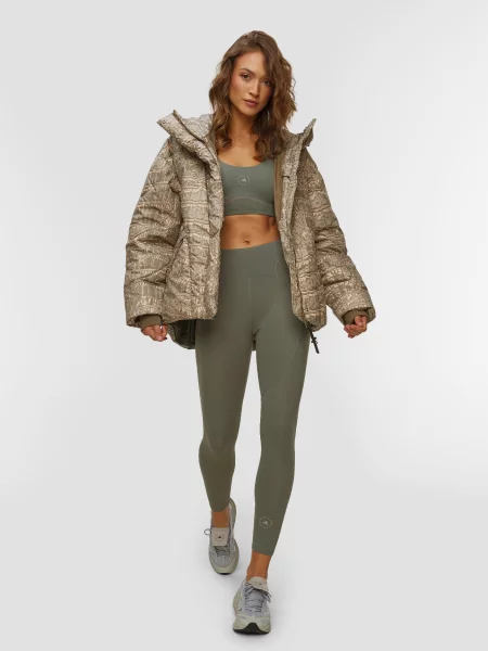 Adidas by Stella McCartney kurtka zielony zimowa szara