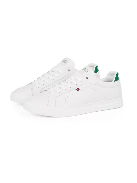 Tommy Hilfiger De piele sneakers alb