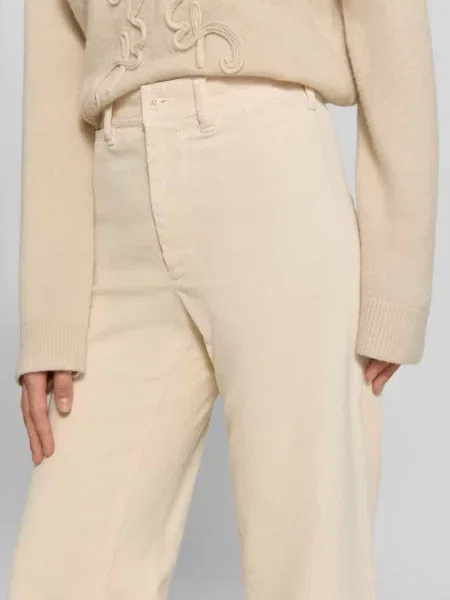 Szerokie spodnie sztruksowe z mieszanki bawełny Polo Ralph Lauren białe