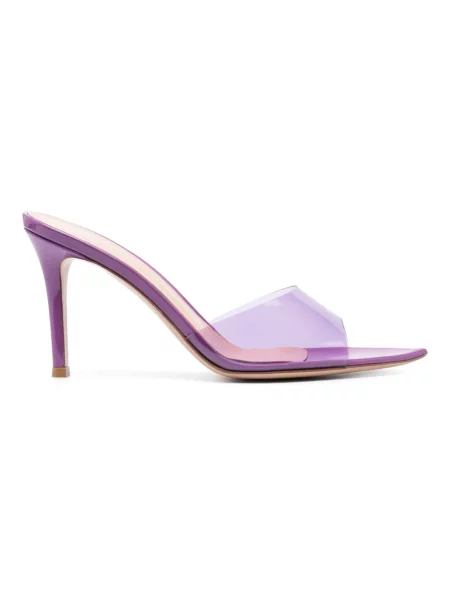 Klapki mules Gianvito Rossi fioletowe