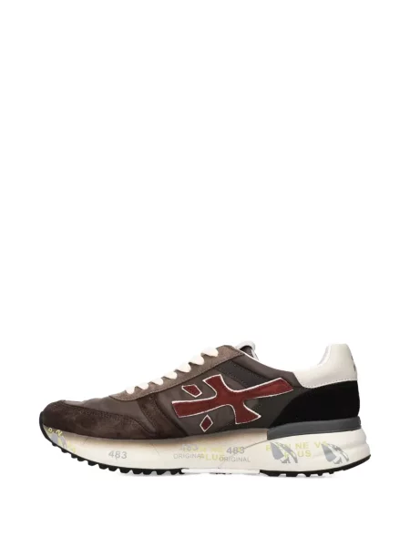 Sneakerși Premiata cu șireturi din dantelă maro