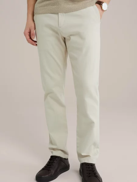 WE Fashion Pantaloni eleganți ecru