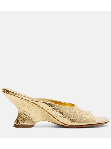Sandale Dries Van Noten din piele auriu