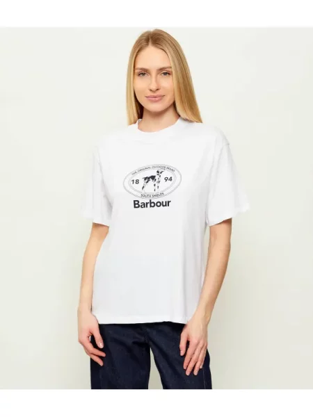 Barbour Tricou Fern | Relaxed fit alb