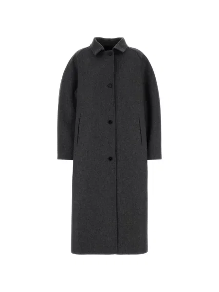 Palton Jil Sander de lână gri
