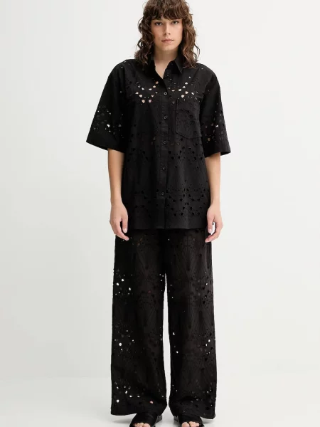 Сорочка Gestuz relaxed класичний комір чорний