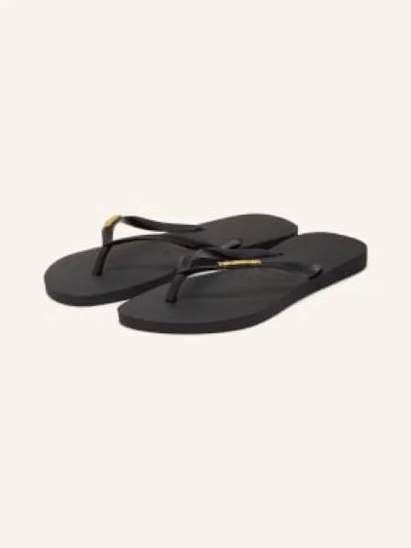 Havaianas Klapki Slim Logo Metallic schwarz czarne