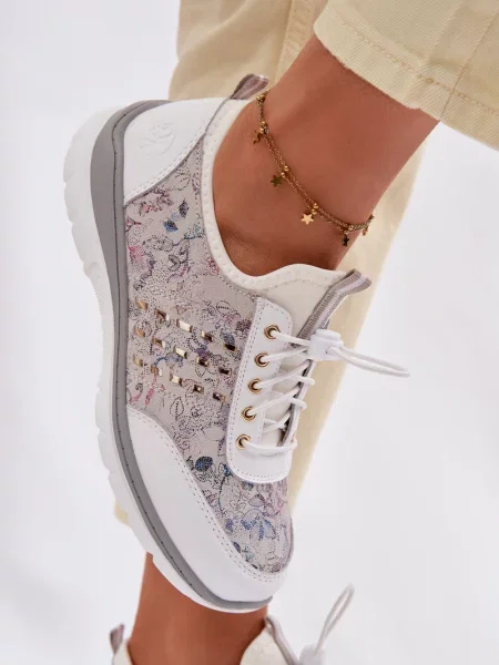 Mocasini D&a din piele alb