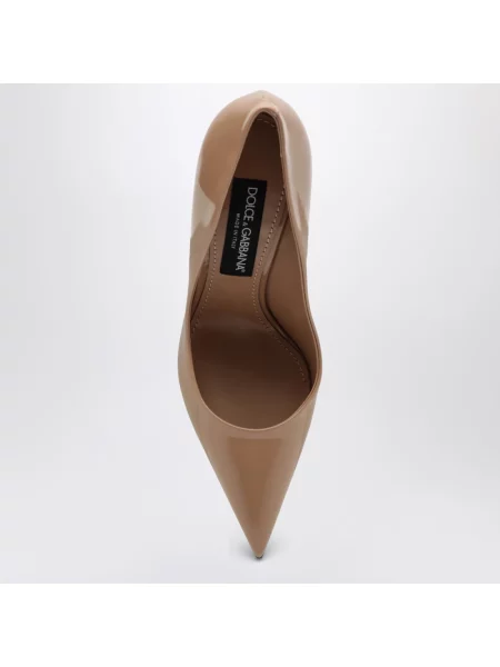 Czółenka Dolce And Gabbana skórzana beżowa
