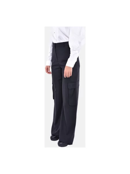 Spodnie Max Mara Studio zamszowe czarne