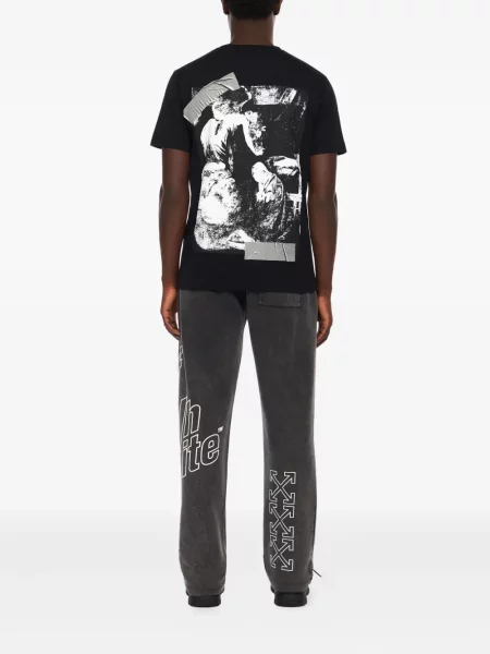 Pantaloni Off-white alb
