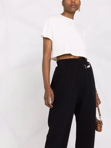 Kalhoty jogger Philipp Plein s výšivkou černé