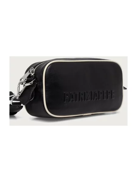 Patrizia Pepe torebka crossbody skórzana czarna