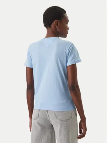 Tommy Jeans Majica ESSENTIAL svetlo / rdeča / bela modra