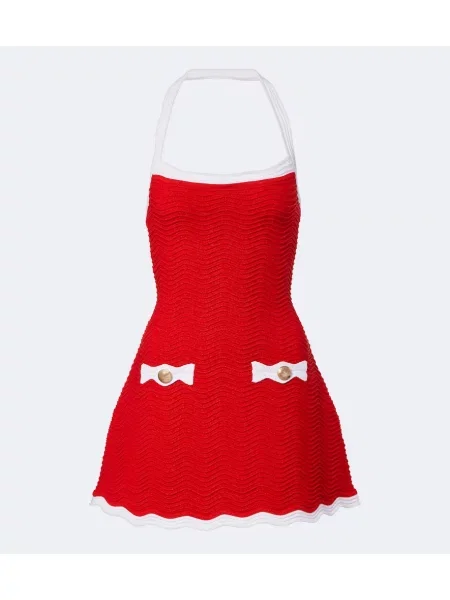 Rochie Retrofete tricotate roșu