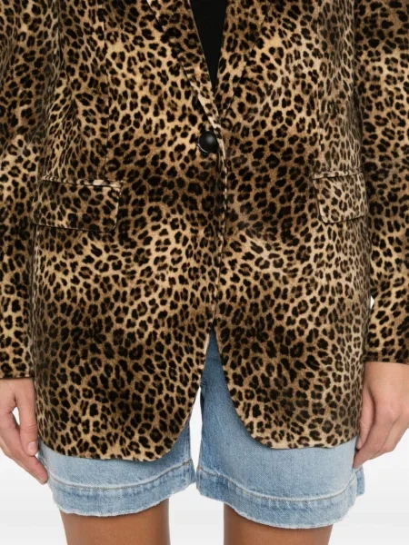Sacou Tagliatore cu imagine cu model leopard maro