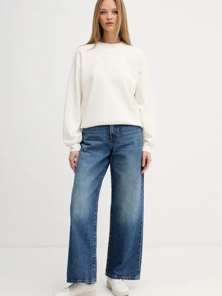 Geacă de blugi Calvin Klein Jeans bej