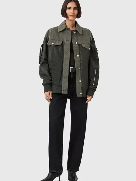 Демисезонная куртка Allsaints зеленая
