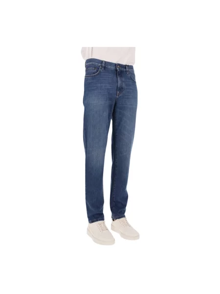 Jeansy Zegna niebieskie