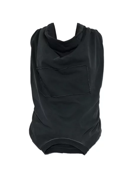 Top Maison Margiela drapat negru