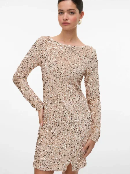 VERO MODA Rochie de cocktail VMBella piatră gri