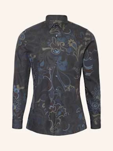 Olymp Košile No. Six Super Slim olivová