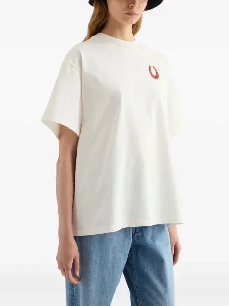 Тениска Jil Sander бродирана с кръгло деколте
