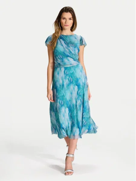 Cocktail obleka Swing modra