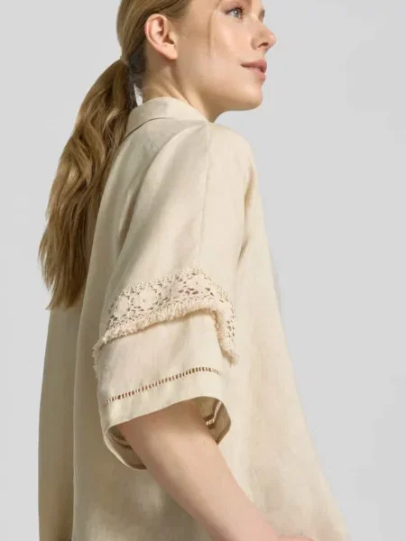 Luźna koszula z czystego lnu krój loose fit model PALA' Weekend Max Mara