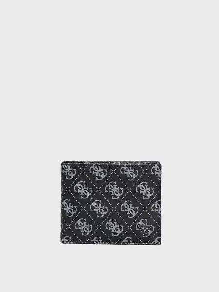 Шкіряний гаманець Guess чорний