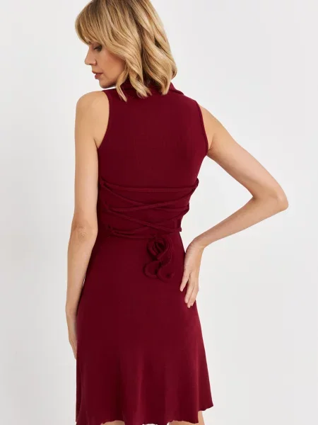 Cool & Sexy Rochie burgundy roșu