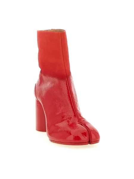 Buty do kostki Maison Margiela skórzane czerwone