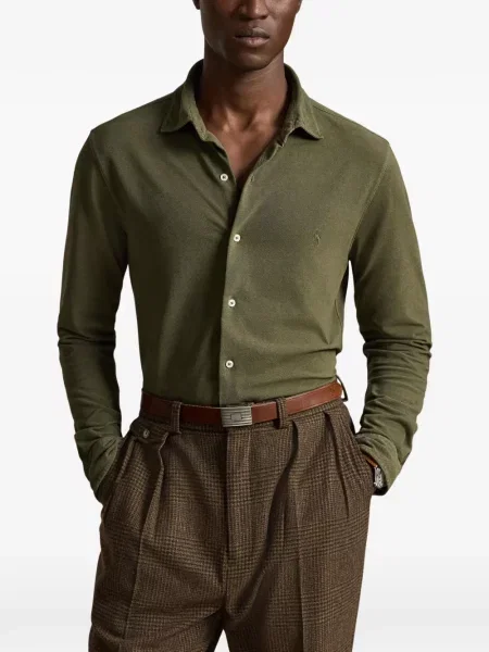 Șosete Polo Ralph Lauren cu broderie în carouri de flanelă verde