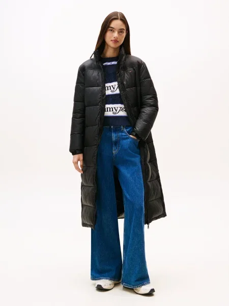 Tommy Jeans Palton de iarnă negru
