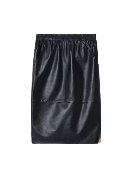 Spódnica skórzana Chloe do kolan czarna