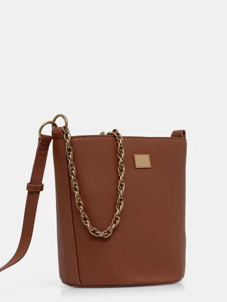 Usnjena torbica Marciano by Guess rjava