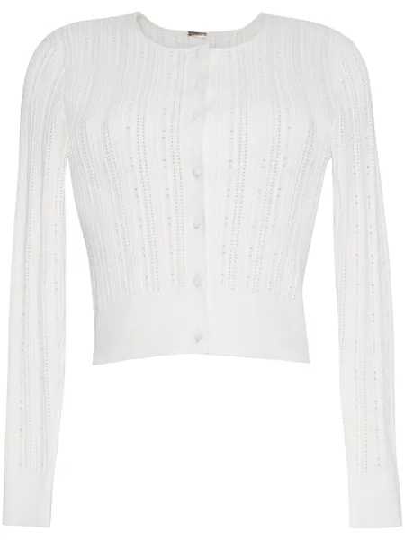 Dzianinowy kardigan Adam Lippes biały