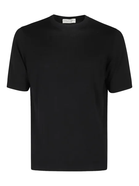 Tricou Filippo De Laurentiis cu decolteu în U scurt negru
