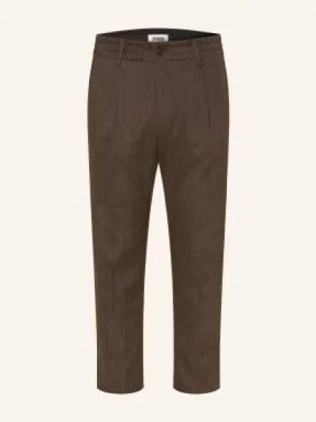 Drykorn Spodnie Garniturowe Chasy Extra Slim Fit Z Lnem braun