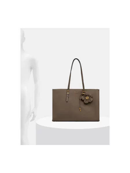 Shopperka Michael Kors skórzana brązowa