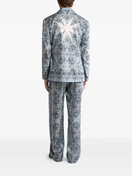 Geacă Etro cu imagine cu model paisley albastru