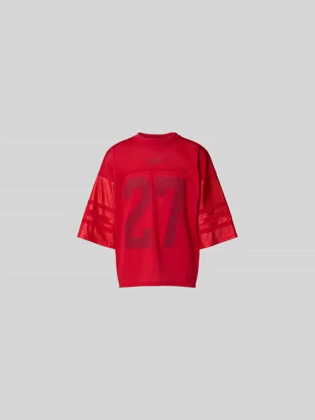 T-shirt o kroju relaxed fit z rękawem o dł. Rhude czerwona