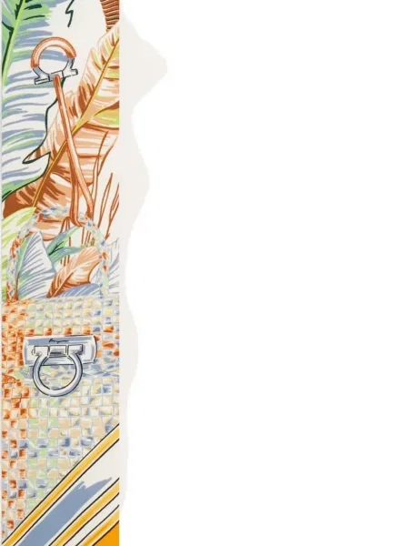 Sutien bandeau Ferragamo de mătase cu imagine